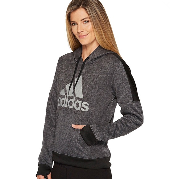adidas Women's Fleece Pullover Logo Hoodie - Picture 4 of 6